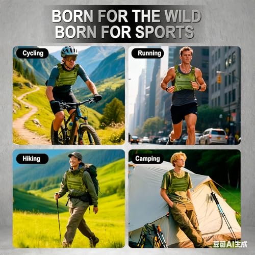 Outdoor Sports Chest Bag, Tactical Vest, Men/Women, Olive - color: Olive