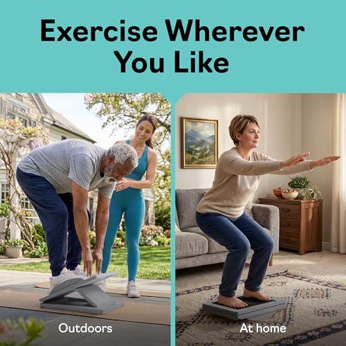 Slant Boards for Exercise, Wooden Slant Board, Calf Stretch Board with 7 Incline Angles, Velour Board, Balance Board & Calf Stretcher, Portable Incline Board for Physical Therapy, Ankle Mobility, Heel & Knees - color: Gray