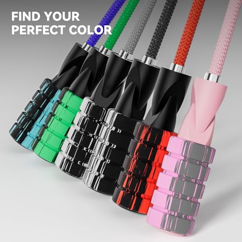 Jump Rope Cotton Adjustable Skipping Weighted jumprope for Women, Adult and Children Athletic Fitness Exercise Jumping Rope - color: Grey, size: 1pcs