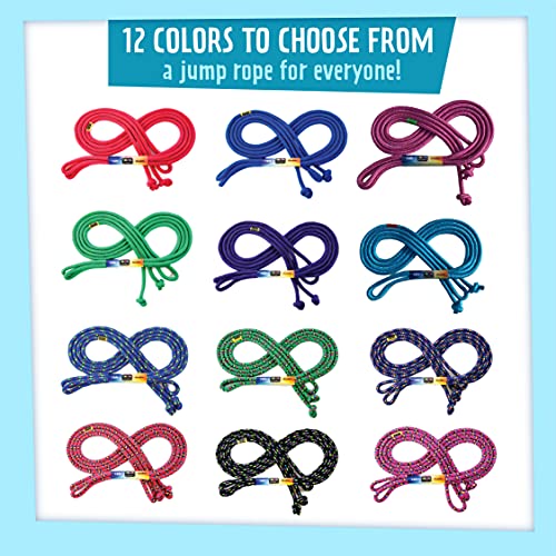 Just Jump It 16' Foot Single Jump Rope - Purple Confetti