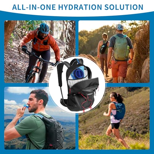 Replacement Hydration Bladder Compatible with Camelbak Backpack, 2L Water Bladder for Hiking Backpack, No Leakage Water Reservoir Storage Bag, with Large Opening, for Camping, Cycling and Running