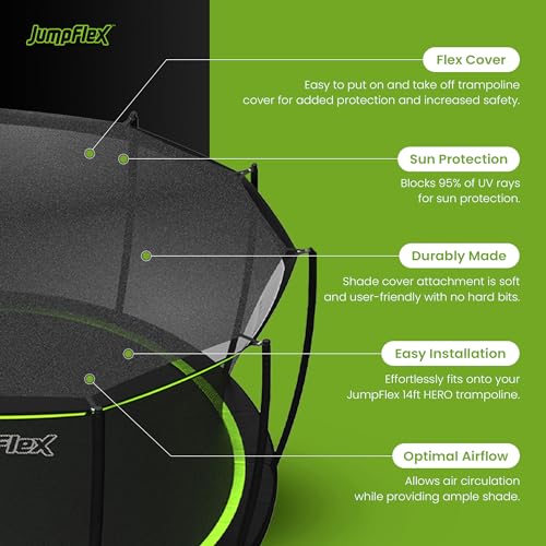 JumpFlex Hero Trampoline - color: With Shade, size: 14FT