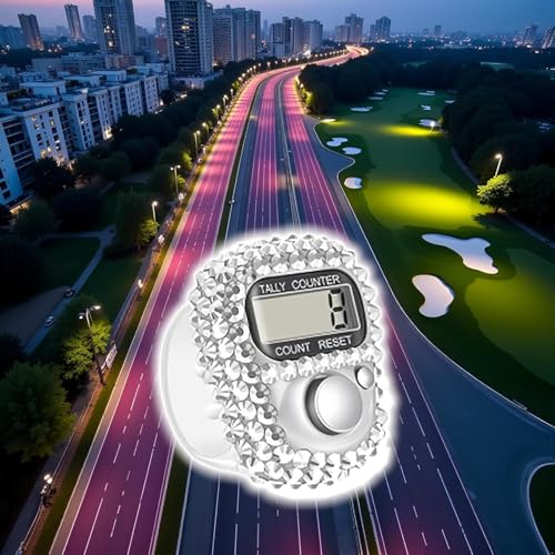 Electronic Tally Counter with Display, Resettable Portable Electronic Finger Counter for Golf, Track and Field, Lap Counting