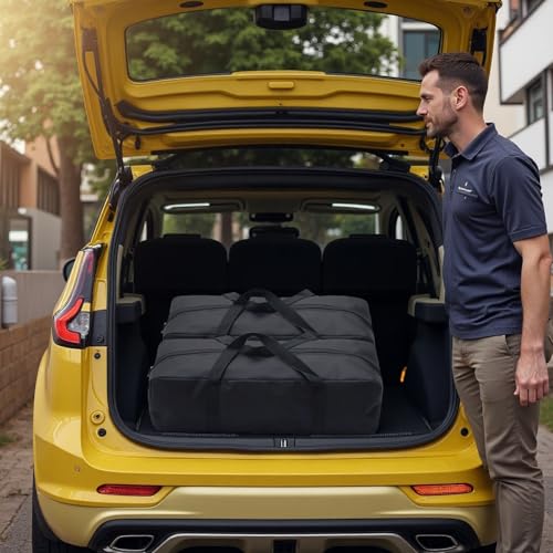 Extra Large Heavy Duty Duffle Bag - Foldable Storage Organizer for Camping Chairs, Grill Tools, Tent, Yoga Mat, Fishing Gear & Tool Kits with Shoulder Strap (52L-27.56''(L)x9.45''(W)x12.2''(H)) - size: 52L-27.56''(L)x9.45''(W)x12.2''(H)