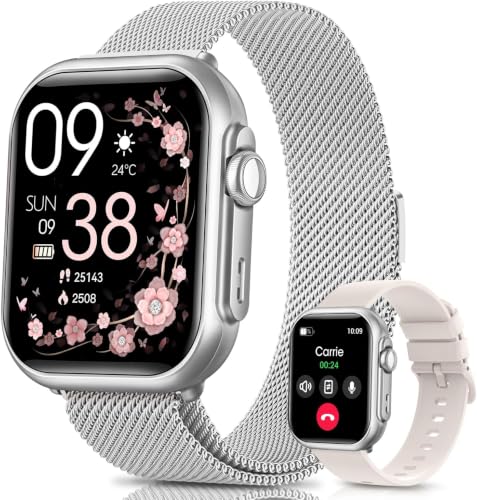 Smart Watch for Women, 1.85" Smartwatch for iPhone Android, Answer/Make Call - color: Gray