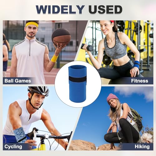 Wrist Pouch, Wrist Wallet Wristband with PVC Card Pouch Zipper Wristband Sports Sweatbands for Men and Women - color: Orange