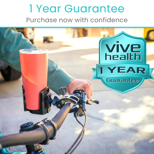 Vive Cup Holder (XL) - for Rolling Walker, Rollator, Wheelchair, Scooter