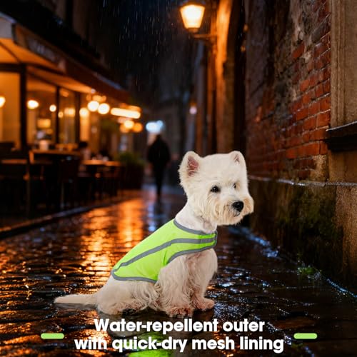 FUAMEY Dog Reflective Vest for Large Dogs,Dog Hunting Vest High-Visibility - color: Green, size: Large