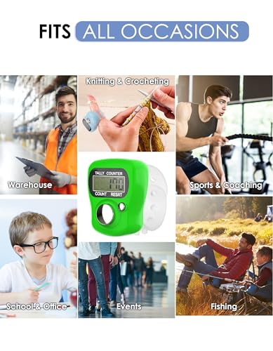 KTRIO Electronic Finger Counter, 5-Digit LCD Number Clicker - color: 7 Colors