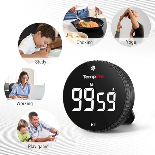 TempPro Magnetic Kitchen Timers for Cooking, Digital Timer for Kids Teacher