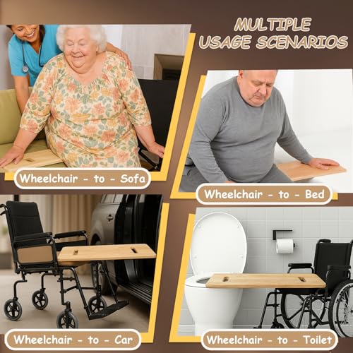 Rubberwood Transfer Board, Slide Board for Transferring, Plus Size, XXL - size: XXL: 36x10x1in