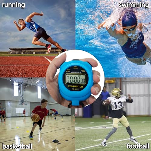 2 Pack Stopwatch Sport Timer, Simple Stop-Watch - color: Blue