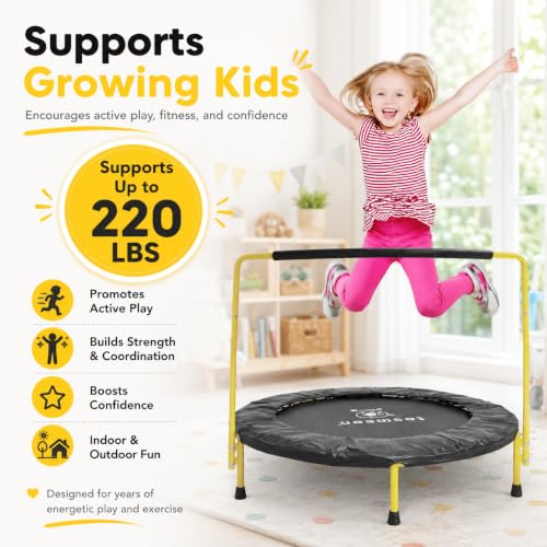 Teamson by Crowntec 36'' Round Mini Trampoline for Kids, Blue