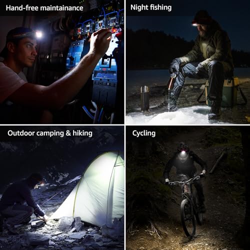Lepro Headlamp Battery Powered Waterproof LED Headlight 2 Pack - Red - color: Red-2 Pack