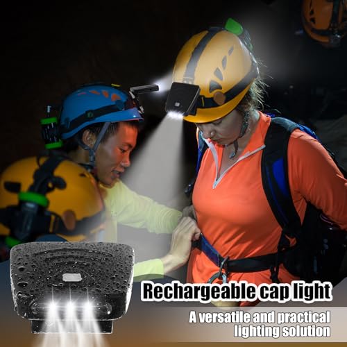 Aurelema 4 Pcs LED Clip on Cap Lights USB Rechargeable Waterproof