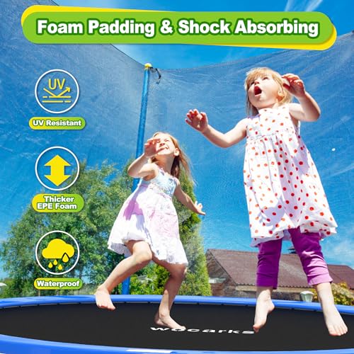 Waterproof Trampoline Spring Cover,Safety Pad Replacement 10-16ft - color: Blue, size: 15FT