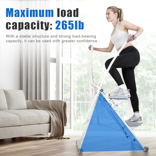 Stair Steppers with Resistance at Home Gym,Vertical Climber Cardio Exercise Machine,Full Body Workout Machine with Adjustable Handlebar & Pedals, 265lbs Load