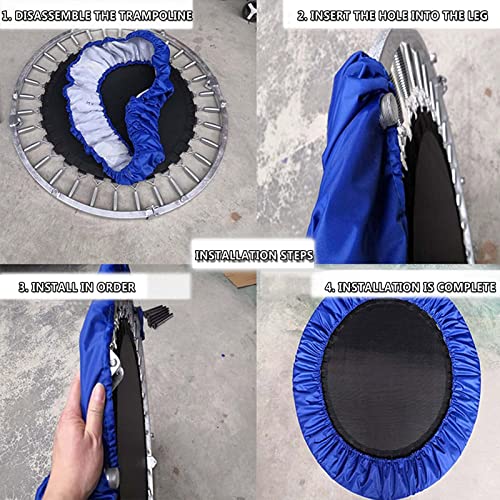Trampoline Spring Cover 40 Inch Replacement Safety Pad for Mini Trampoline 3 Layer Protect Tear-Resistant Oxford Cloth Easy to Install Replacement for Home, Gym - color: Blue