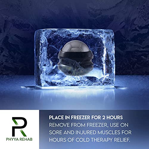 Phyya Rehab - Massage Ice Roller Ball - Roller for Muscles Deep Tissue - Cold Therapy - Plantar Fasciitis Roller - size: 1 Count (Pack of 1)