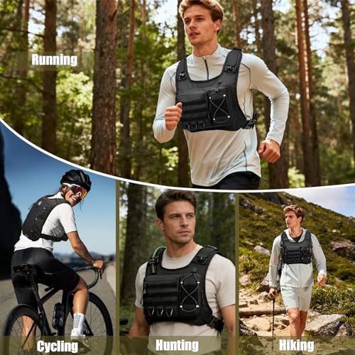 Running Vest with 2L Leakproof Water Bladder, Chest Pack for Hunting with Insulated Compartment for Men & Women Running, Cycling, Camping, Hiking, Skiing - size: Large-X-Large