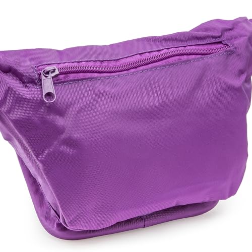 HY-FAN Hydration Fanny Pack with Bladder, 17oz BPA-Free, Hands-Free Design, Secure Pockets, Ideal for Athletic Outdoor Activities, Travel and More - Purple - color: Purple