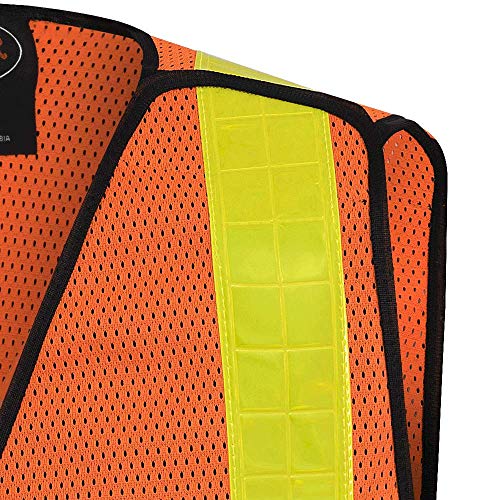 Pioneer 592AU Flagman Mesh Economy PVC Tape Vest, Orange - color: Orange