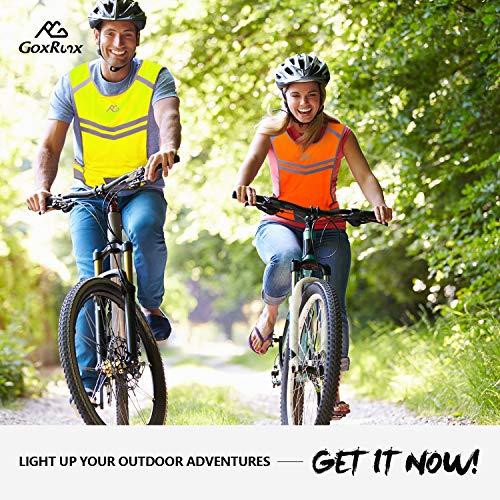 Reflective Running Vest Gear Cycling Motorcycle Reflective Vest,High Visibility Night Running Safety Vest - size: Medium