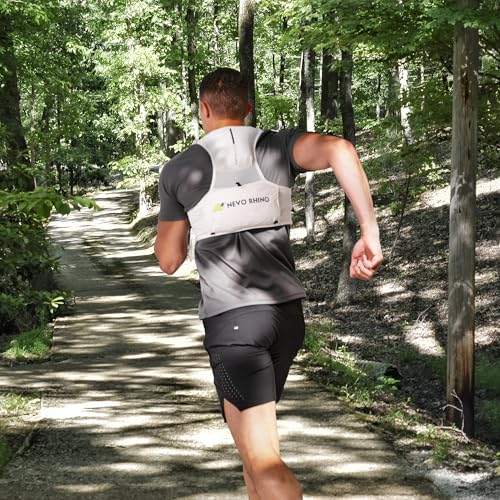 N NEVO RHINO Running Hydration Vest with 2 TPU 500ml Soft Flask - color: white, size: Medium