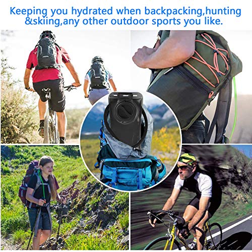 Hydration Bladder 1.5L-2L-3L,Leak Proof Water Reservoir with Insulated Sleeve, BPA Free Military Water Storage Bladder Bag Hydration Pack Replacement,Great for Bicycling Hiking Camping Hunting Running - color: 2L-Black