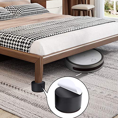 Ezprotekt 2" Bed and Furniture Risers Heavy Steel Sofa Table Dresser Risers - color: Black, size: 3.15" x 2"