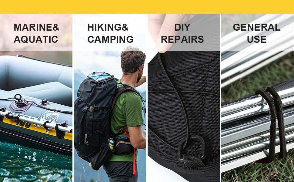 Strong and Durable Bungee Cord Roll - 3/16" x 100ft Elastic Cord, Kayak Stretch String Rope, Bungee Shock Cords for Repairing Tent Poles, DIY, Tie Downs, Black - size: 3/16" x 100ft