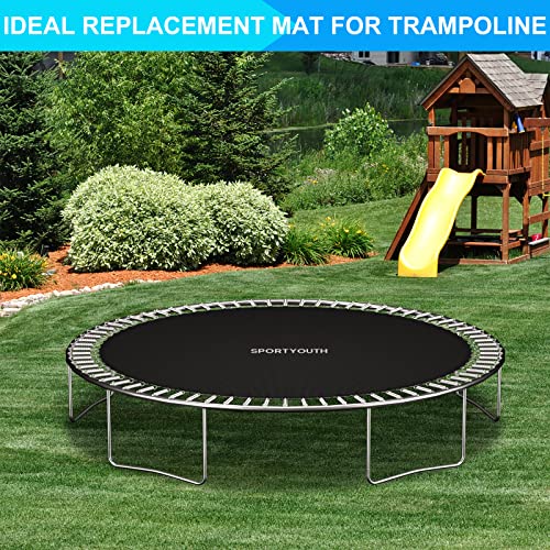 SPORTYOUTH Trampoline Replacement Mat Fits 12ft/14ft/15ft Round Trampoline - size: 12ft | 72Rings | Fits 5.5" Springs