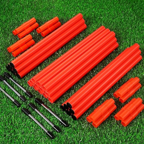 TOBWOLF 6PCS 6FT Adjustable Soccer Agility Training Poles - color: Orange (Vertical Poles)