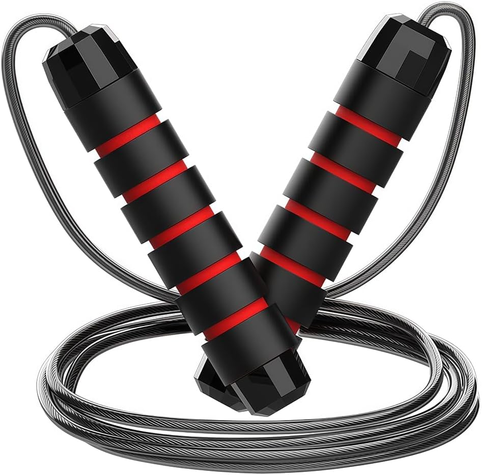 Adjustable Speed Jump Rope, Tangle-Free Skipping Rope with Ball Bearings & Comfortable EVA Handles for Fitness, Workout, Weight Loss