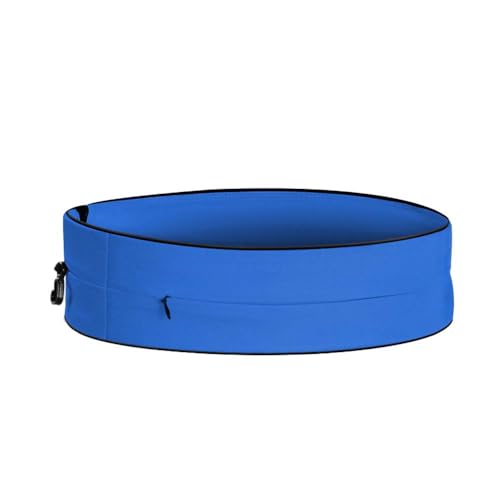 AnsrJ Slim Running Belt,Pockets with Zippers,Waist Pack for Phone Holder. - color: Blue, size: Medium