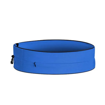 AnsrJ Slim Running Belt,Pockets with Zippers,Waist Pack for Phone Holder. - color: Blue, size: Medium