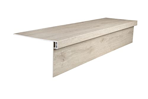Lucida MaxCore Stair Tread Riser 7.31x48in 28mil 6mm Click Lock LVP - color: Hesonite