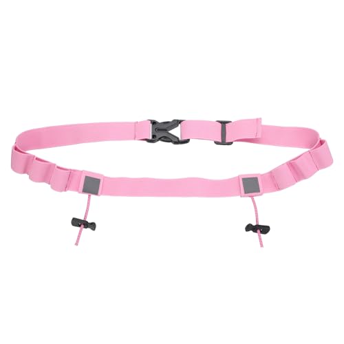 Bib Belt, Race Belt Triathlon Running Number Holder Elastic Comfortable with 6 Gel Loops, Sport Race Bib Holder 1Pcs, Pink for Runners/Marathon/Cycling - color: Pink