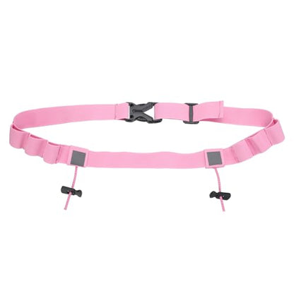 Bib Belt, Race Belt Triathlon Running Number Holder Elastic Comfortable with 6 Gel Loops, Sport Race Bib Holder 1Pcs, Pink for Runners/Marathon/Cycling - color: Pink