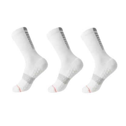 we fleece Running Socks Womens Compression Socks for Women Hiking Socks With Reflective Yarn Breathable Mesh Crew - color: White White White