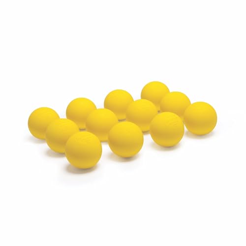Champion Sports Lacrosse Balls – Official Size NCAA, NFHS, NOCSAE Certified, Packs of 3, 6, 12, 60 or 120 for Practice & Games, Multiple Colors - color: Yellow, style: 12 Pack