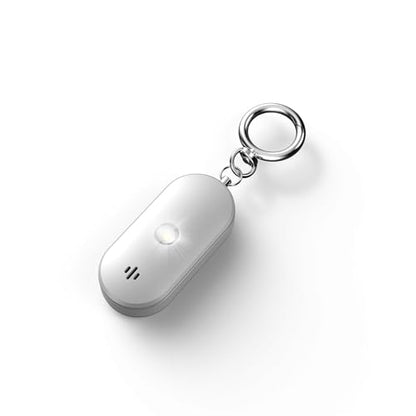 Personal Safety Alarm for Women, 130dB Rechargeable Keychain Alarm with Bluetooth SOS Alerts, Dual Speakers, Strobe Light, Low Battery Reminder, USB-C Emergency Siren for Travel(White) - color: White