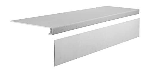 Lucida MaxCore Stair Tread Riser 7.31x48in 28mil 6mm Click Lock LVP - color: Santorini Oak