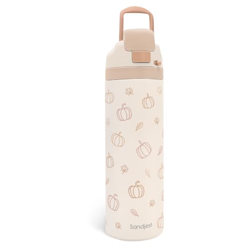 Halloween Fall Insulated Stainless Steel Water Bottle with Straw for Sports and Travel 24 Ounces for Women Girls Friends Teens Birthday - color: Fall, size: 24 Ounces