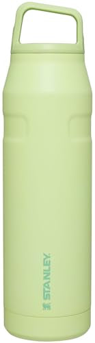 Stanley IceFlow Cap and Carry Water Bottle | Wide Mouth Twist Lid | Lightweight & Leakproof for Travel & Sports | Insulated Stainless Steel | BPA-Free - color: Citron, style: 36 Oz