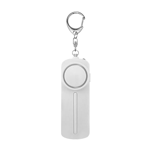 Safesound Personal Alarm: Your 130dB Self-Defense Companion - Keychain Emergency LED Flashlight - Security and Protection for Women, Girls, Kids, and The Elderly (White, 1) - color: White