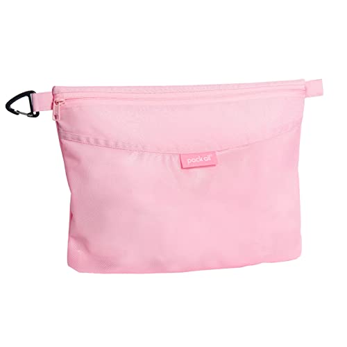 pack all Water-Resistant Zipper Pouch, Mesh Zipper Bag, 14.17"x10.23" - color: Pink, size: Large