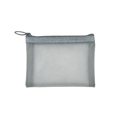 1-Piece Mesh Pouch, Grey, 3.93x5.11 inch - color: Grey, size: 3.93x5.11 inch