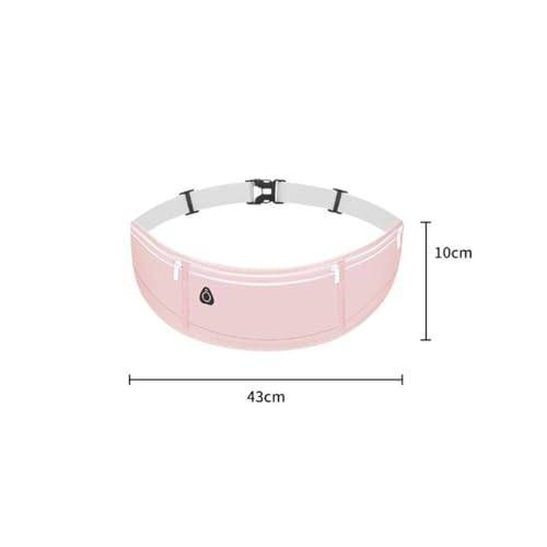 Running Belt Waist Pack, Slim Phone Pouch for Jogging Travel and Hiking - color: Pink