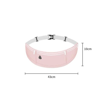 Running Belt Waist Pack, Slim Phone Pouch for Jogging Travel and Hiking - color: Pink